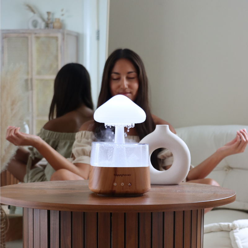 Happyhaves Calming diffuser W/ FREE Mindfulness Course, Oil Guide, and Moon Calendar