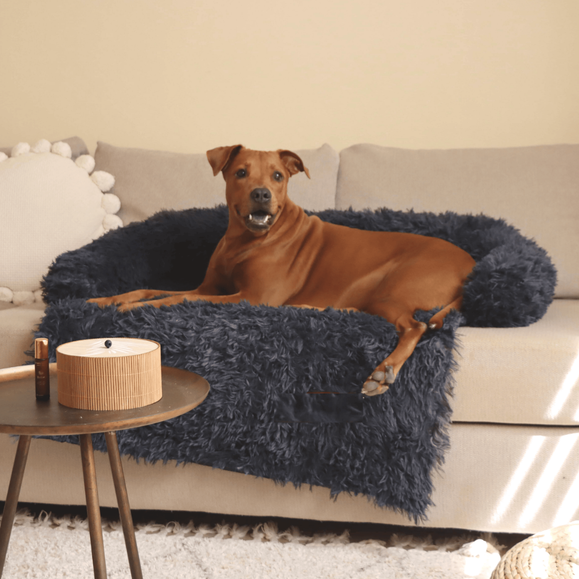 Fluffy Calming dog bed (2-in-1)