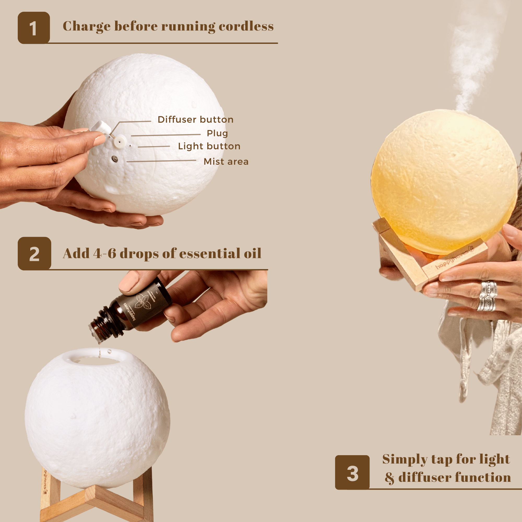 Moon lamp aroma diffuser clearance
